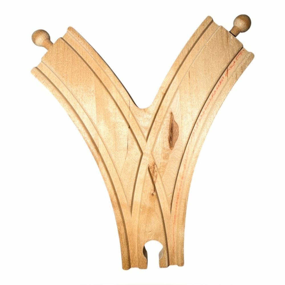 Three Way Point Junction Wooden Train Track Fits Brio Thomas
